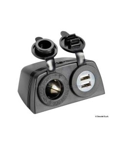 Presa accendisigari in PVC 12v con doppia USB esterna