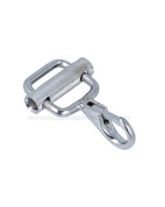 Moschettone inox con fibbia per nastro 25 mm