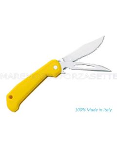 Coltello nautico con lama inox MAC B91-5 GIALLO 18,5 cm