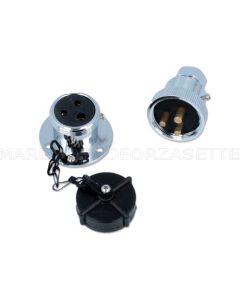 Presa con spina impermeabile 3 poli max 20 Amp. Ø 46mm