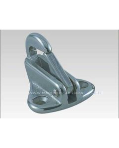 Moschettone inox con base di montaggio a parete