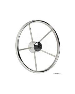 Volante barca timone inox a 5 razze cm 42