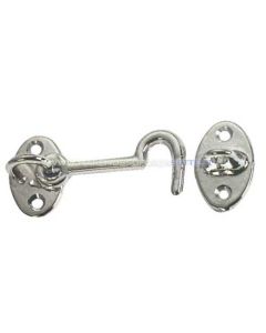 Gancio fermaporta in ottone cromato