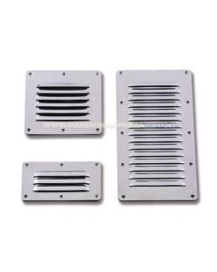 Griglia rettangolare di areazione in acciaio inox