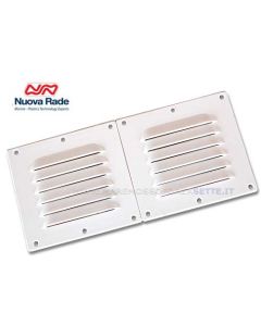 Griglia areazione divisibile in plastica bianca mm115x255