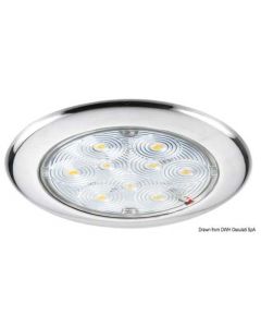 Plafoniera luce led senza incasso 12vdc inox lucido