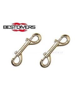 MOSCHETTONE DOPPIO IN BRONZO 120mm BLISTER 2 PEZZI