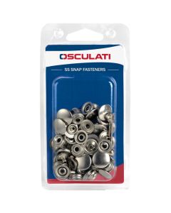 CONFEZIONE BOTTONI AUTOMATICI INOX 15 PEZZI