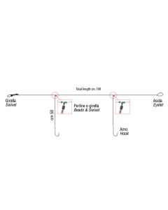Montatura calamento 2 ami surf e bolentino barca
