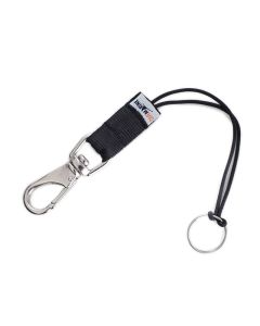 Clip porta torcia subacquea con moschettone e anello inox
