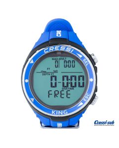 Orologio Cressi Sub King Blu computer per Apnea