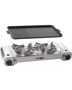 Fornello a gas Portatile Double Devil con piastra Grill
