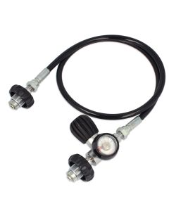 Frusta di travaso per Bombole Sub DIN 300 Bar con manometro