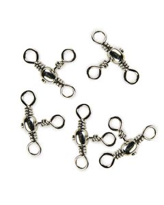 Girella a tre vie nichelate per la pesca