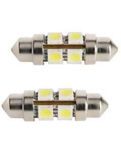 Lampadine 4 LED a Siluro mm 31 conf 2 pezzi