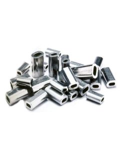 Manicotti in alluminio per sagola fucile Sleeve 20 pz Ø max 1,70