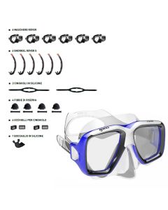 Maschera Mares Rover CLEAR set 6 pezzi con accessori