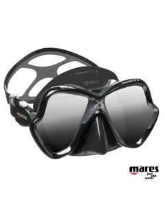 Maschera Mares X-Vision ultra Liquidskin nera lenti argento