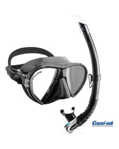 Maschera Cressi Sub Ocean Black con aeratore Gamma con valvola