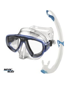 Maschera con Tubo aereatore Seac Sub Extreme Clear-Blu