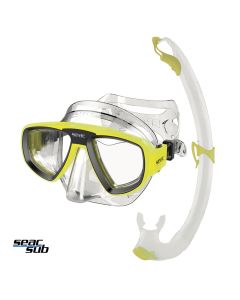 Maschera con Tubo aereatore Seac Sub Extreme Clear-Gialla