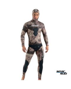 Muta Mimetica Seac Sub Gannet Brown neoprene 5 mm in spaccato