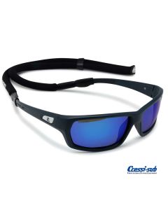 Occhiali Polarizzati Cressi Sub Bill Nero-Blu con Laccio