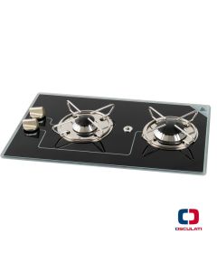 Piano cottura 2 Fuochi cm 50x30 con fermapentole