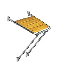 Plancetta di poppa cm 45x45 acciaio inox e Iroko