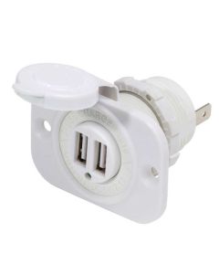 Presa USB doppia ad incasso Bianca