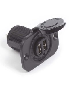 Presa USB doppia ad incasso Nera