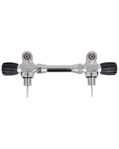 Rubinetteria per bibombola 10+10 litri M25x2