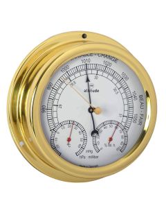 Altitude 866 Ø Stazione Barometrica 150mm in Ottone Lucidato