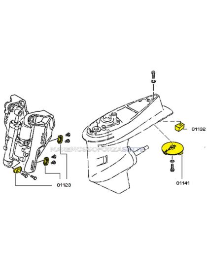 Anodi per fuoribordo Yamaha  40-60 4T hp