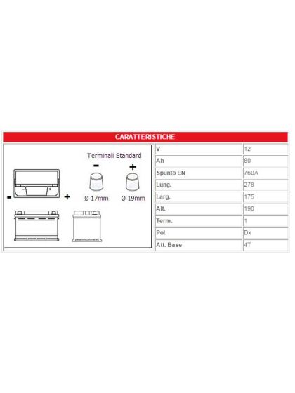 Batteria Per Barca Tipo Agm 12 Volt  80 Ampere