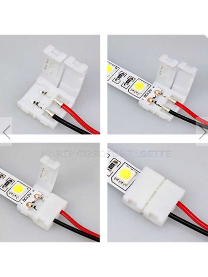 CONNETTORE DI ALIMENTAZIONE PER STRIP LED 8mm
