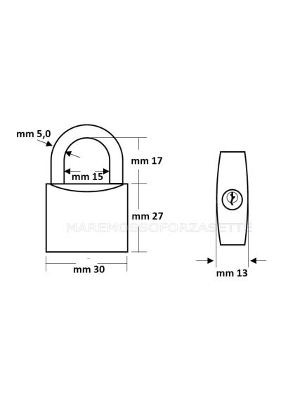 Lucchetto marino mm30 Lalizas sealock 3pz