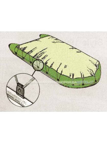 Gancio in plastica per telo gommoni occhiello aperto