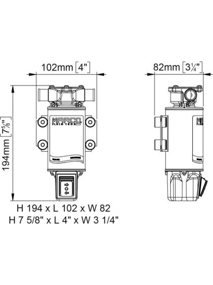 Pompa Marco UP1-JR 12V 28 lit/min travaso liquidi con inversione flusso