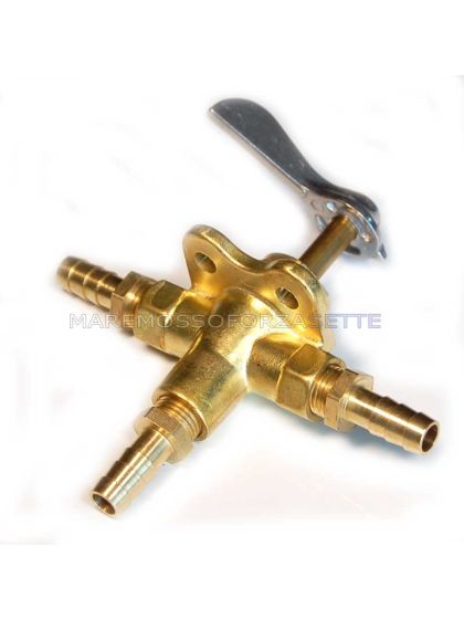 Rubinetto deviatore carburante a tre vie