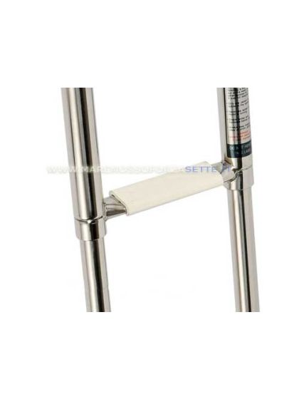 Scaletta inox telescopica 3 gradini per plancetta larg. 30cm