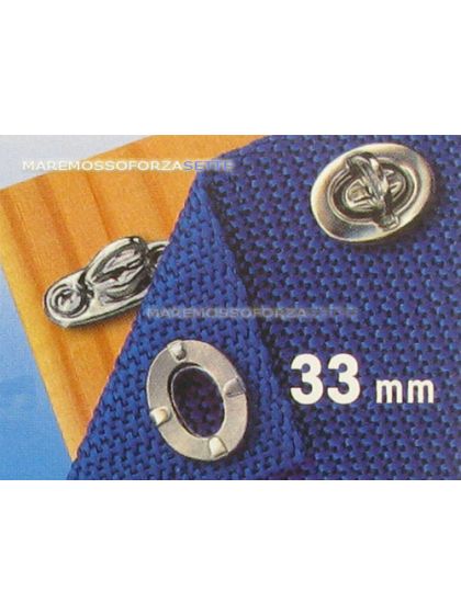 Confezione bottoni attacchi per cappotte girevole 4 pezzi