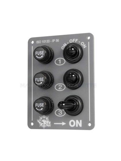 Mini pannello elettrico stagno 3 interruttori