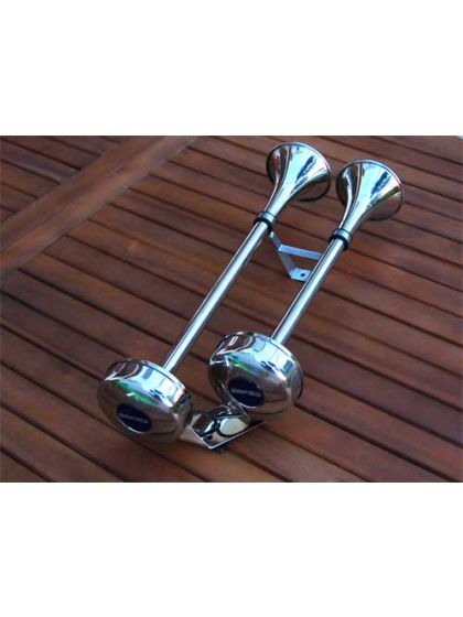Tromba per barca in acciaio inox doppio cono