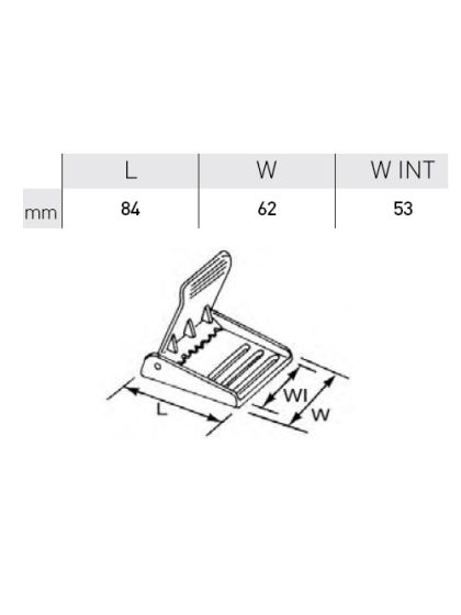 Fibbia in plastica per cinture sub 50mm