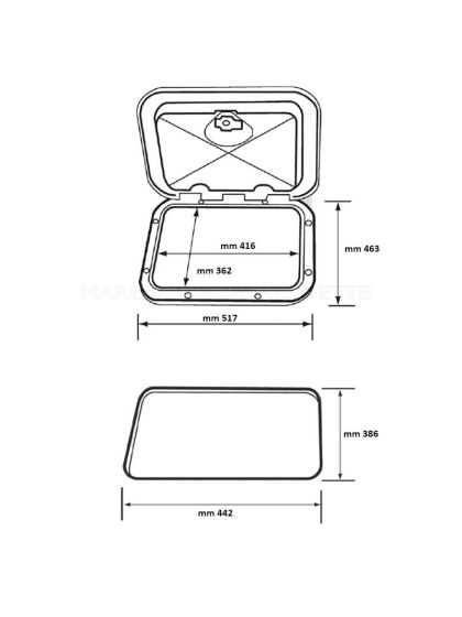 Sportello quadro grande serie classic 463x517mm