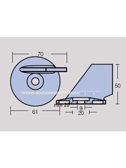Anodo in zinco per fuoribordo Suzuki - 55125-95301