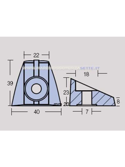 Anodo in zinco per fuoribordo Suzuki - 55320-98600