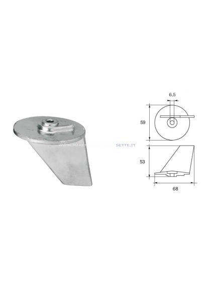 Anodo in zinco per motore fuoribordo Tohatsu 3c8-60217-1