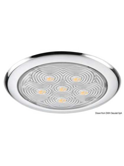 Plafoniera luce led senza incasso 12vdc inox lucido